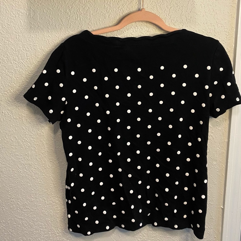 Black and white polka dot shirt